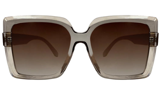 Big Square Transparent Brown Sunglasses