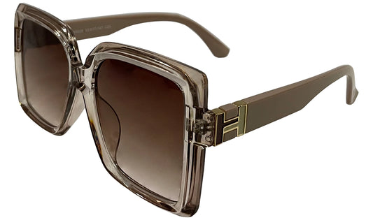 Big Square Transparent Brown Sunglasses