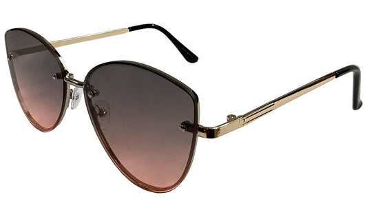 Black And Orange Gradient Cateye Women Sunglasses