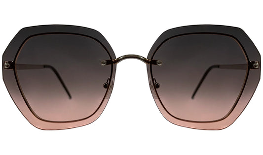 Black And Orange Gradient Women Sunglasses