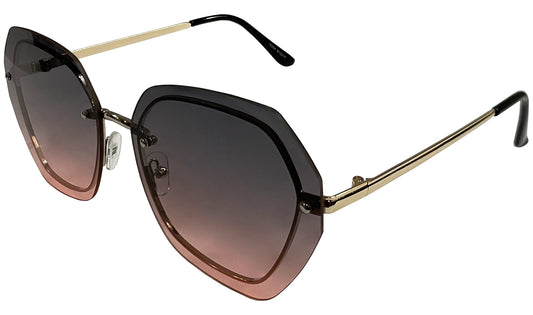 Black And Orange Gradient Women Sunglasses