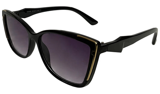 Black and Golden Cateye Sunglasses