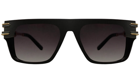 Black and Golden Rectangle Sunglasses