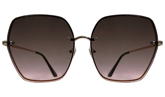 Black and Orange Gradient Women Sunglasses