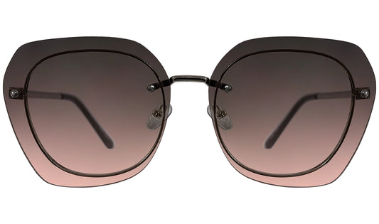 Black And Orange Gradient Women Sunglasses