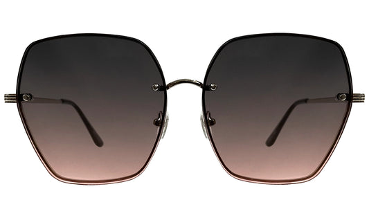 Black and Orange Gradient Women Sunglasses