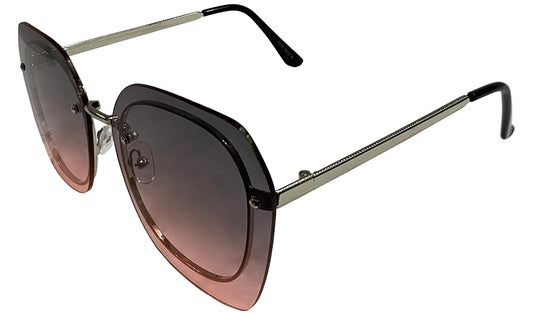 Black And Orange Gradient Women Sunglasses