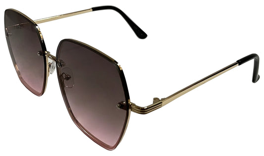 Black and Orange Gradient Women Sunglasses