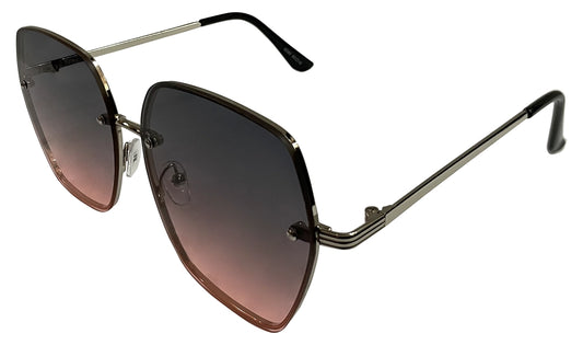 Black and Orange Gradient Women Sunglasses