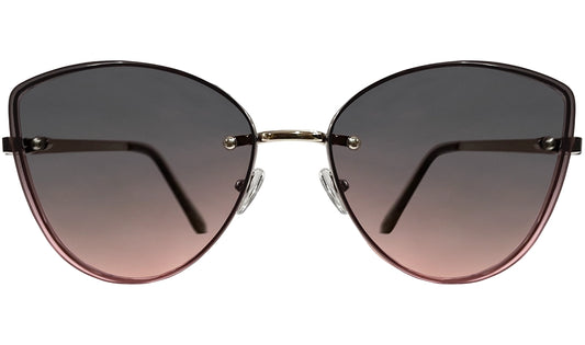 Black And Orange Gradient Cateye Women Sunglasses