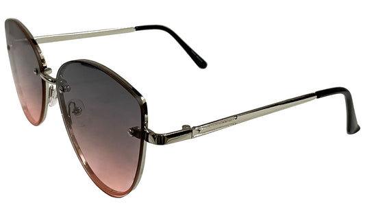 Black And Orange Gradient Cateye Women Sunglasses