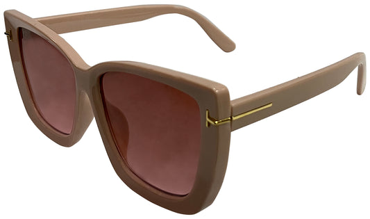 Peach Lens & Dark Peach UV Protected Cateye Sunglasses