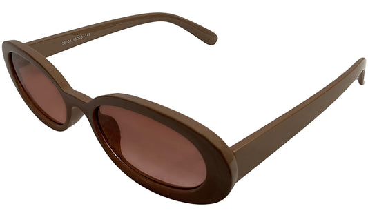Peach Lens & Dark Peach UV Protected Oval Sunglasses