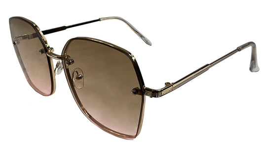 Brown and Orange Gradient Women Sunglasses
