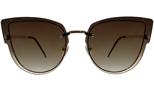 Dark Brown Gradient Cateye Sunglasses
