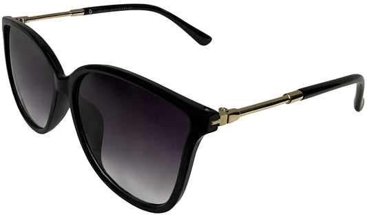 Glossy Black Cateye Women Sunglasses