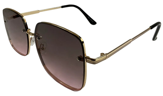 Gray And Pink Gradient Women Sunglasses