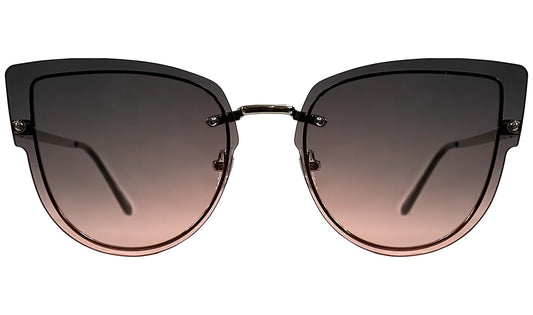 Grey And Pink Gradient Cateye Sunglasses