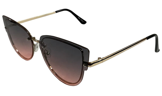Grey And Pink Gradient Cateye Sunglasses