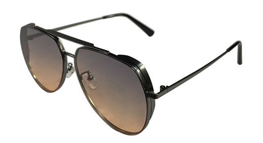 Grey and Orange Aviator Sunglasses