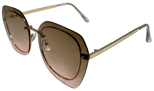 Light Brown Gradient Women Sunglasses
