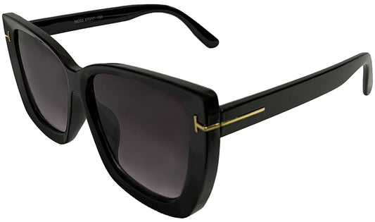 Purple Lens & Black UV Protected cateye Sunglasses