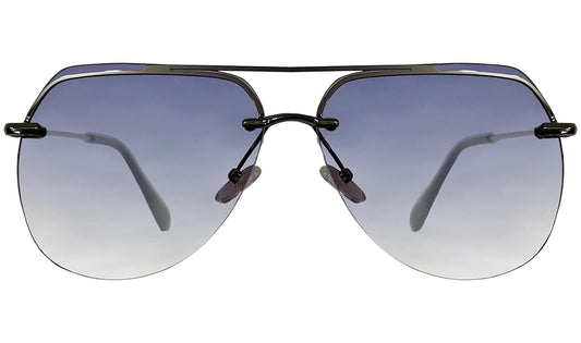 Silver Frame with Blue Gradient Aviator
