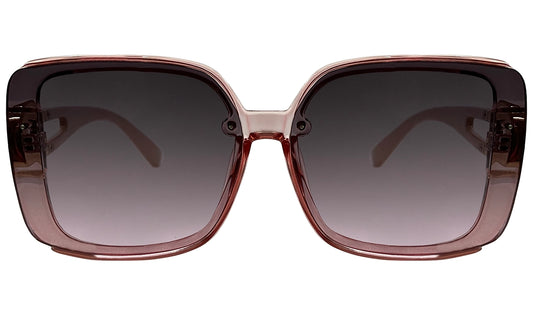 Transparent Pink Square Sunglasses