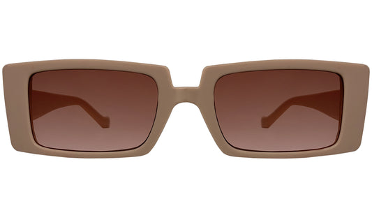 Peach Lens & Dark Peach UV Protected Rectangle Sunglasses