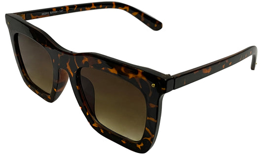 Unisex Brown Lens & Havana UV Protected Square Sunglasses
