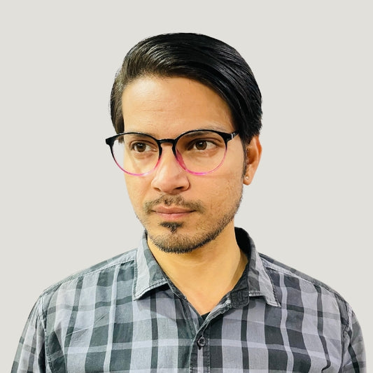 Black & Purple Round Eyeglasses