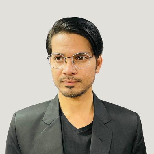 Skyblue Rim Round Eyeglasses