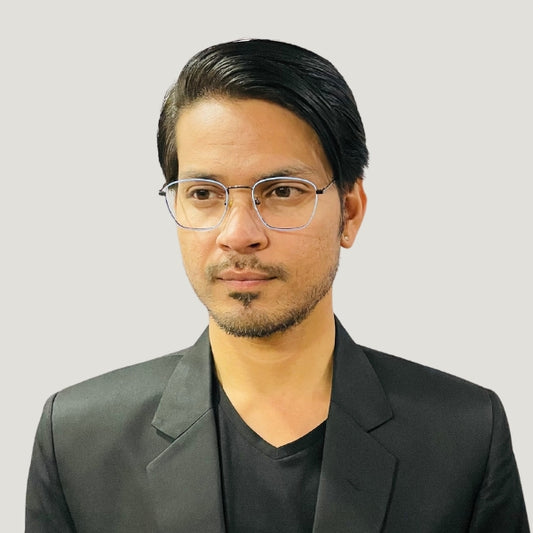 Skyblue Rim Rectangle Eyeglasses