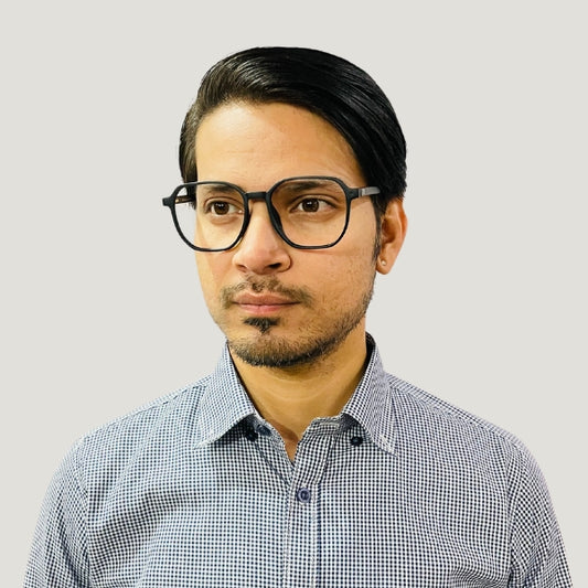 Matte Black Square Eyeglasses