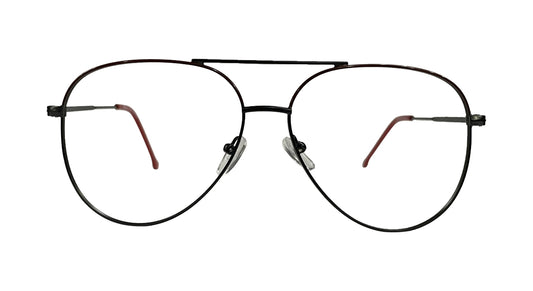 Black and Red Aviator Eyeglasses