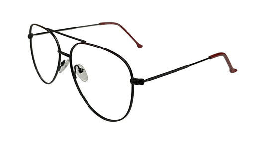 Black and Red Aviator Eyeglasses