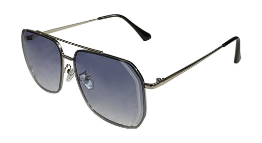 Blue and Silver Square Sunglasses