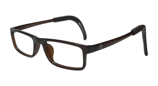 Glossy Brown Kids Eyeglasses