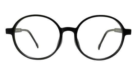 Matte Black Round Eyeglasses