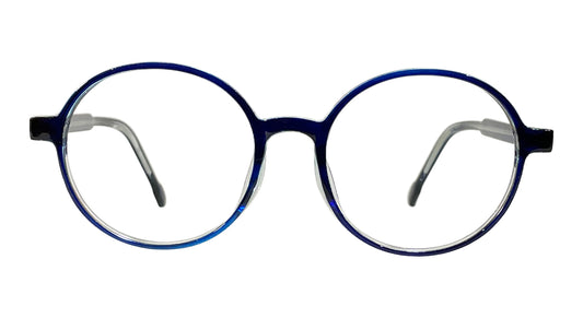 Blue Round Eyeglasses