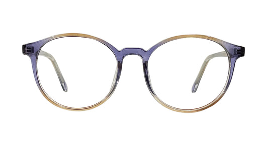 Violet & Brown Round Eyeglasses