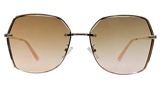 Diamond Cut Brown Gradient Sunglasses