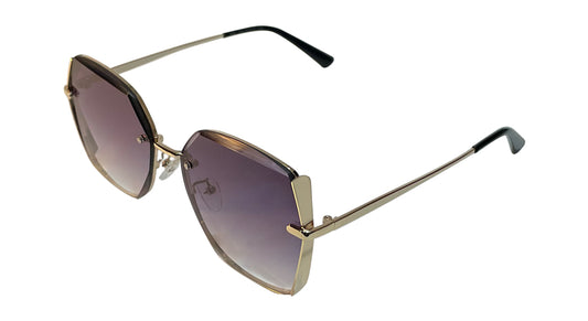 Diamond Cut Violet Gradient Sunglasses