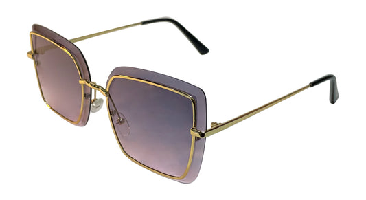 Golden Frame Purple Gradient Sunglasses