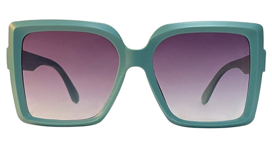 Big Square Sunglasses with Green Frame