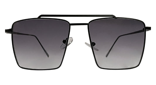 Full Rim Matte Black - Grey Square Sunglasses