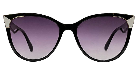 Glossy Black Cateye Sunglasses