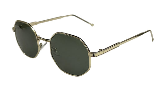 Golden Rim - Dark Green Lenses Sunglasses
