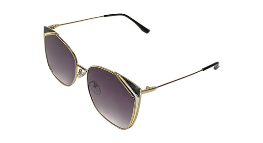 Golden Frame Cateye with Grey Gradient Lenses