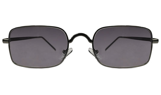 Grey Lenses With Gunmetal Rim Rectangle Sunglasses